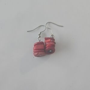 Elegant Red Dangle Earrings